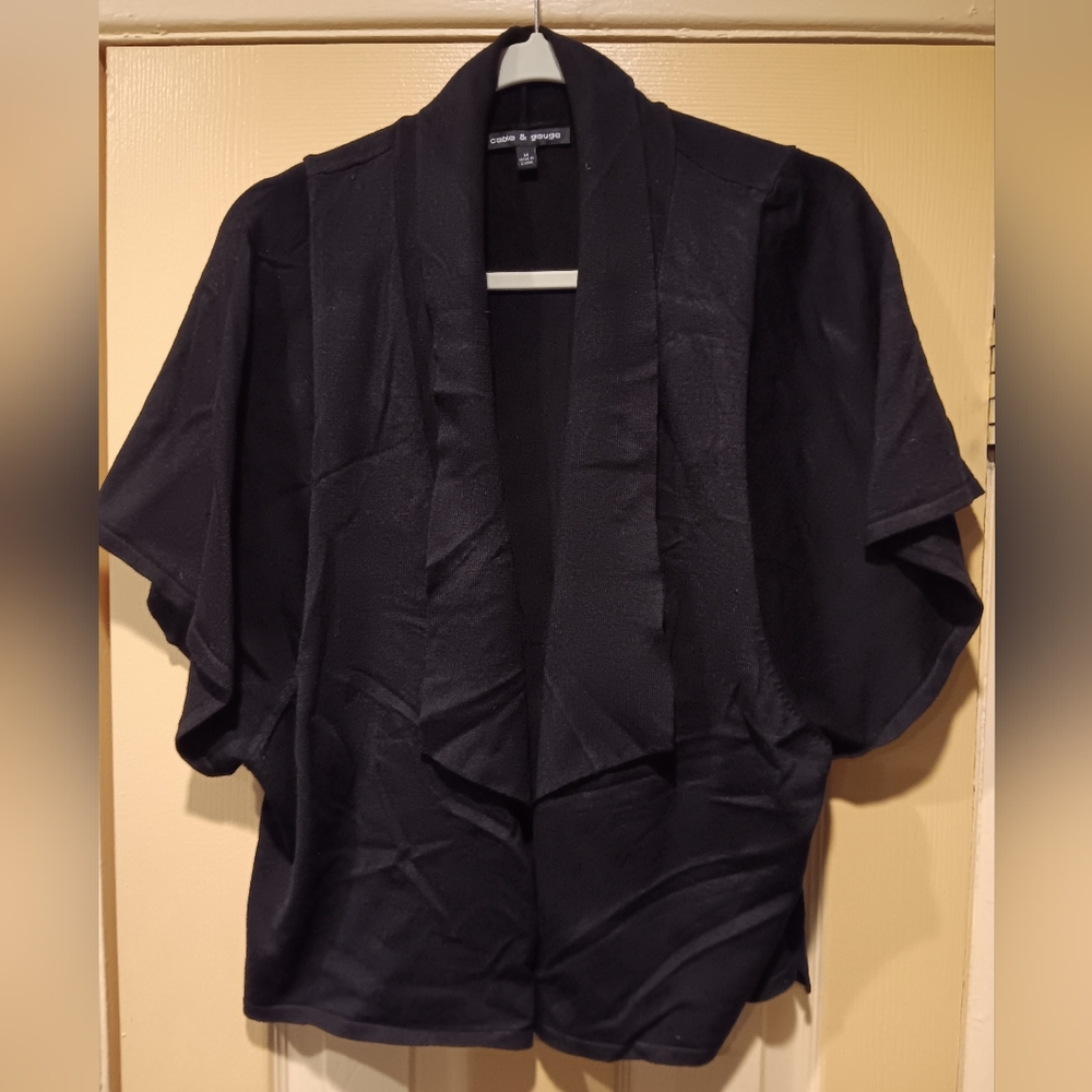 Black Cable & Gauge Sweater
